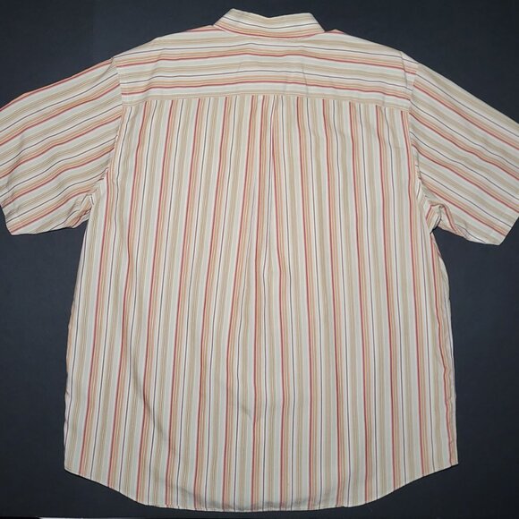 Eddie Bauer Relaxed Fit Mens Red Orange and Brown Button Up Shirt Size XL - Picture 2 of 10